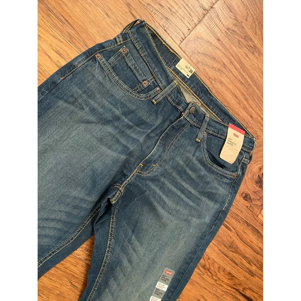 Levis 541 Athletic Taper Mens Jeans 33x30 Blue Stretch Denim New NWT
